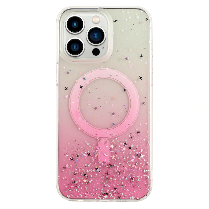 Husă Telefon KUSPOAL, Încărcare Magnetică, Gradient Multicolor Roz